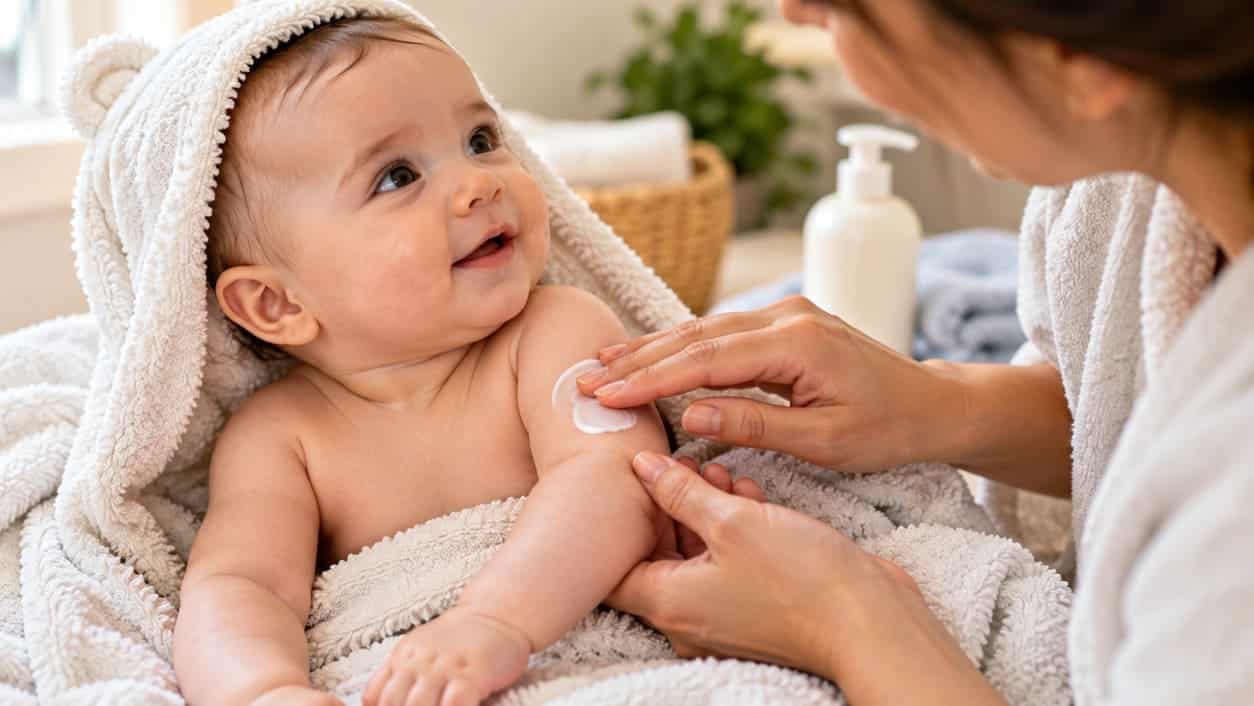What baby eczema usually looks like